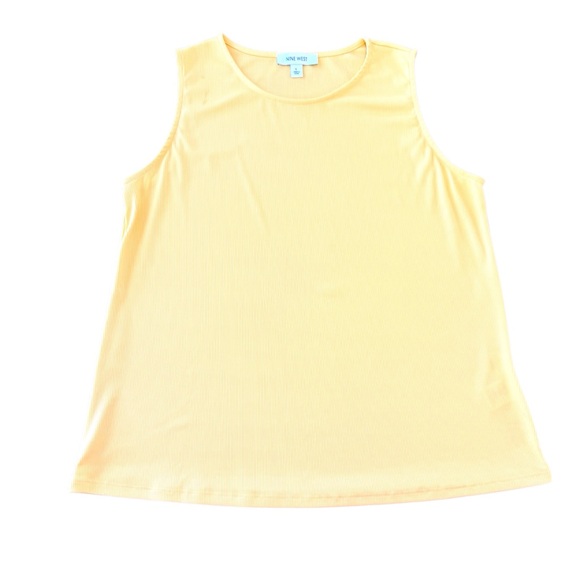 Nine West Yellow Sleeveless Top - Picture 1 of 6